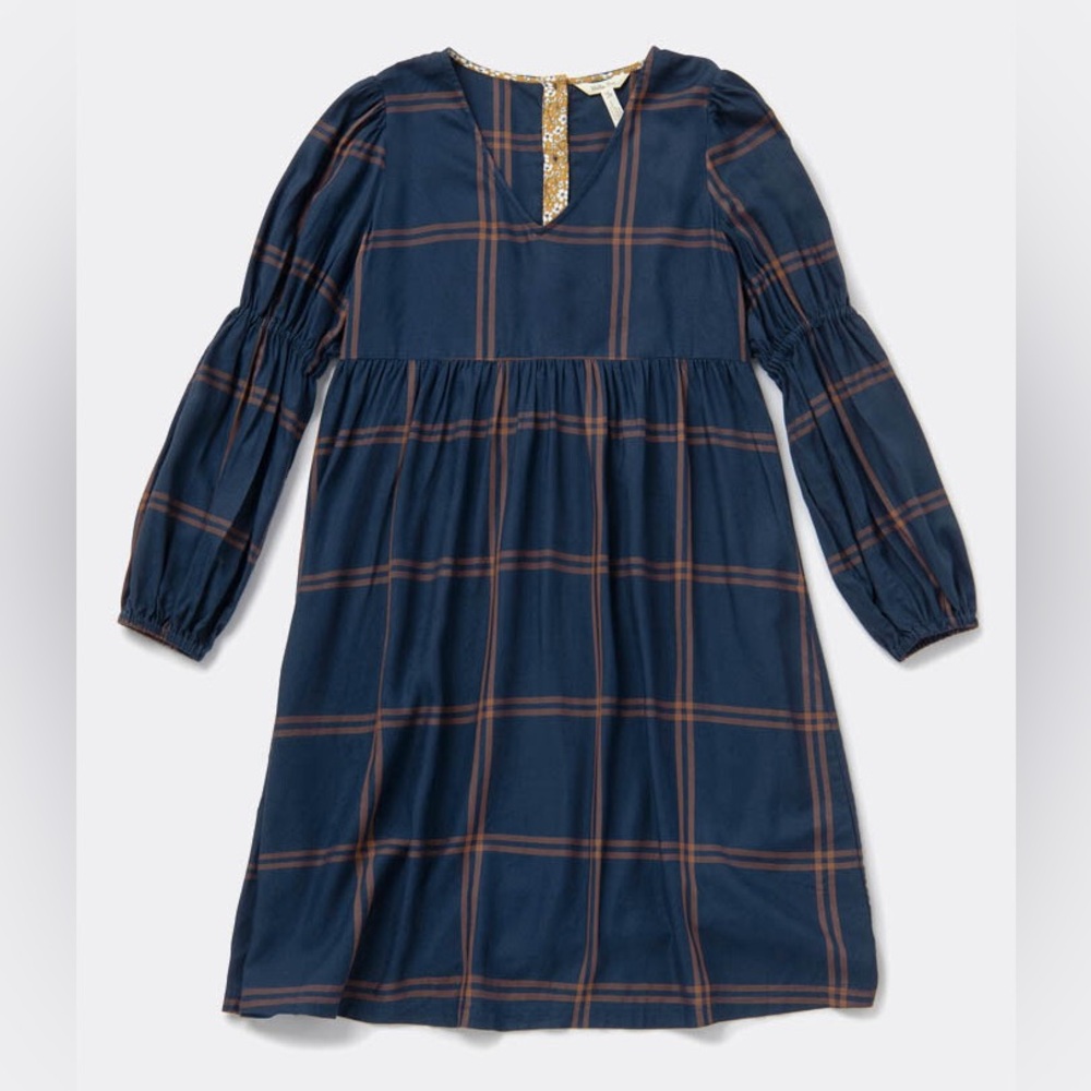 Matilda Jane Just Imagine Silvi Navy Plaid Dress Women’s Small